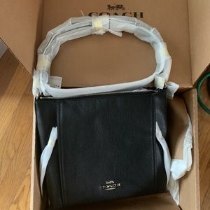 Black Coach Marlon Leather Hobo Bag